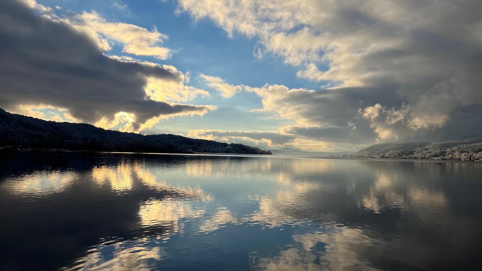 Mentaltraining am Wörthersee, Kärnten. Sonnenuntergang.